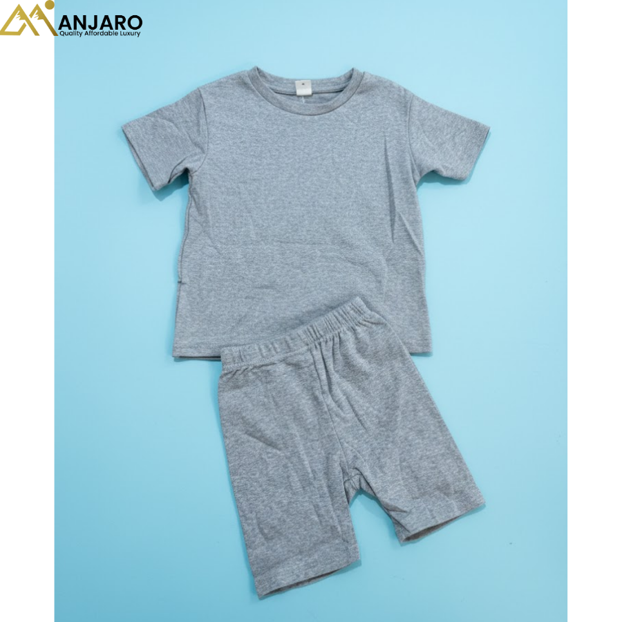 Kids Grey T-Shirt & Shorts Set – 2/3/4 Years