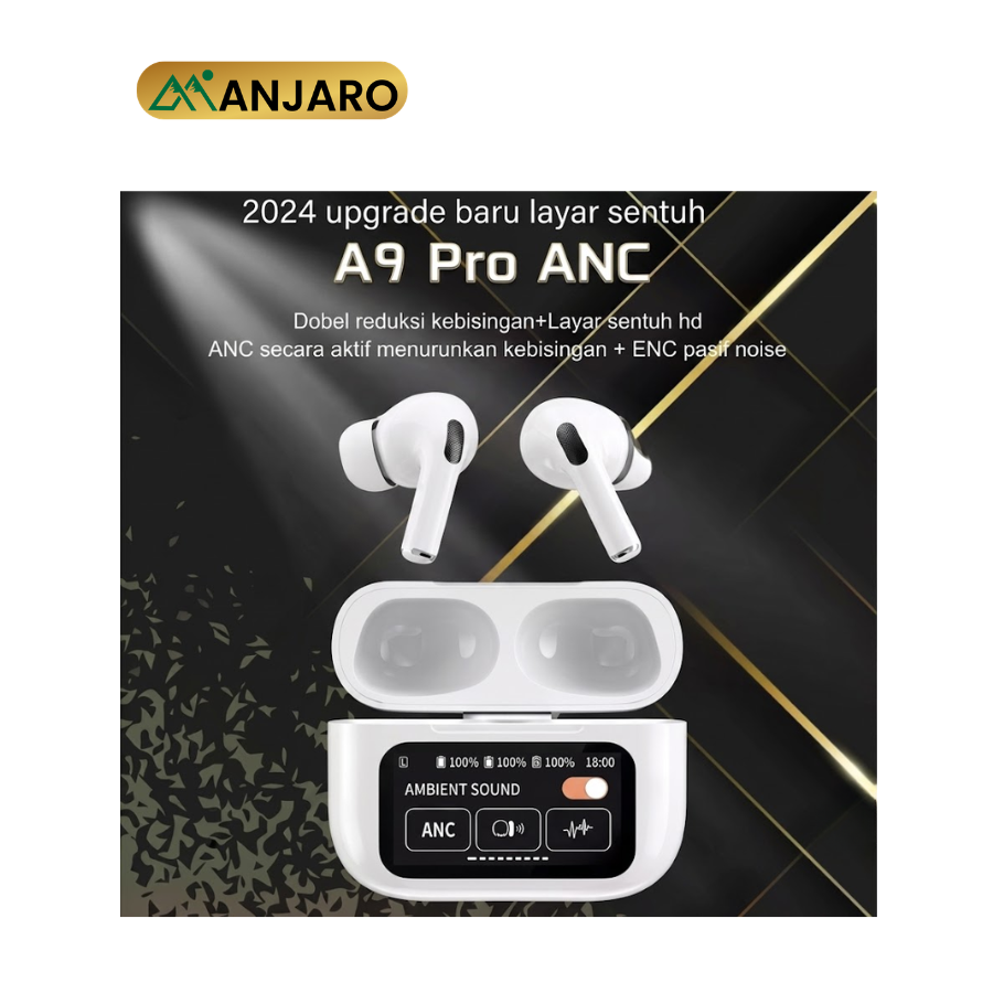 Pro Bluetooth 5.3 True Wireless Earbuds with 360mAh Charging Case – Black & White Wireless Earphones A9