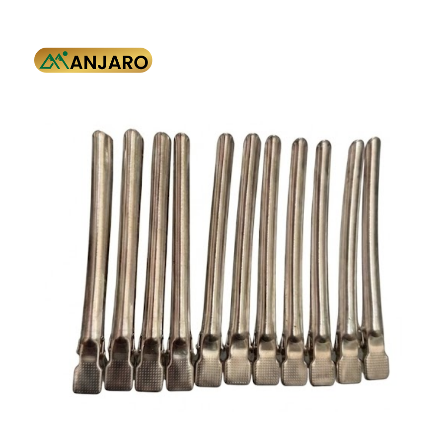 Metal Hair Clips 12 pcs– Professional Sectioning Clips for Hair Styling, Cutting & Salon Use