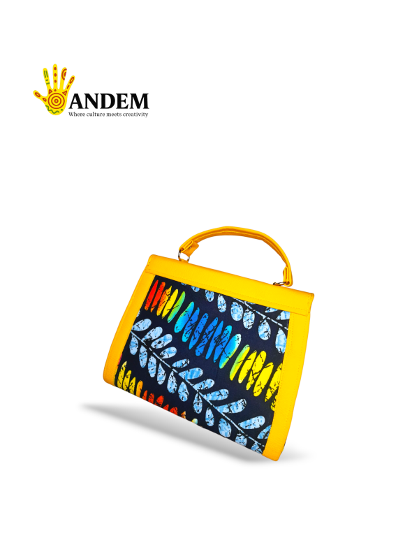 Nuru Bag - Bright Yellow African Print Handbag