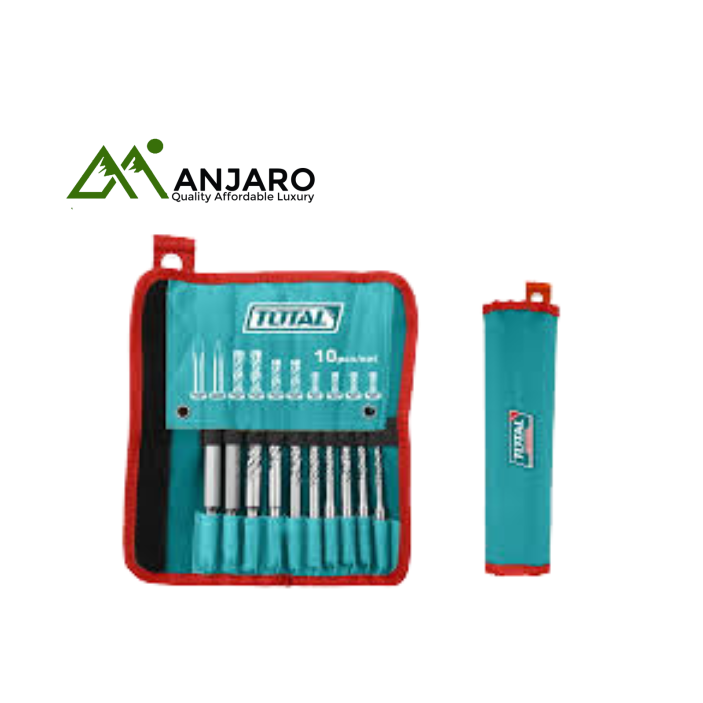 Total TACSD19101 10 Pcs hammer drill bits and chisels set