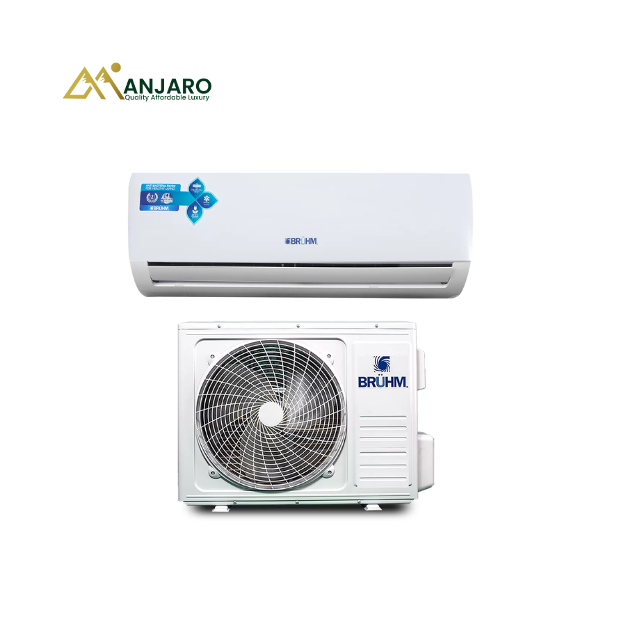 BRUHM 1.5HP Split Inverter Air Conditioner BAS-12ICEW-R410, Energy-Efficient Cooling, Wide Voltage Range, Low Noise Operation, Eco-Friendly R410A Refrigerant