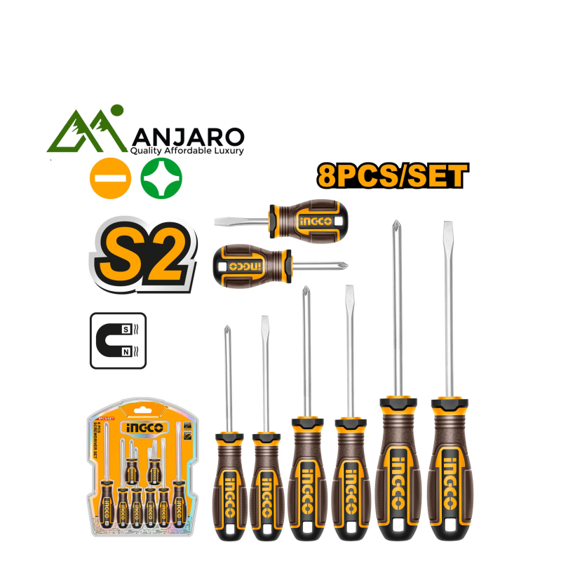 Ingco HKSDS0828 8 Pcs screwdriver set