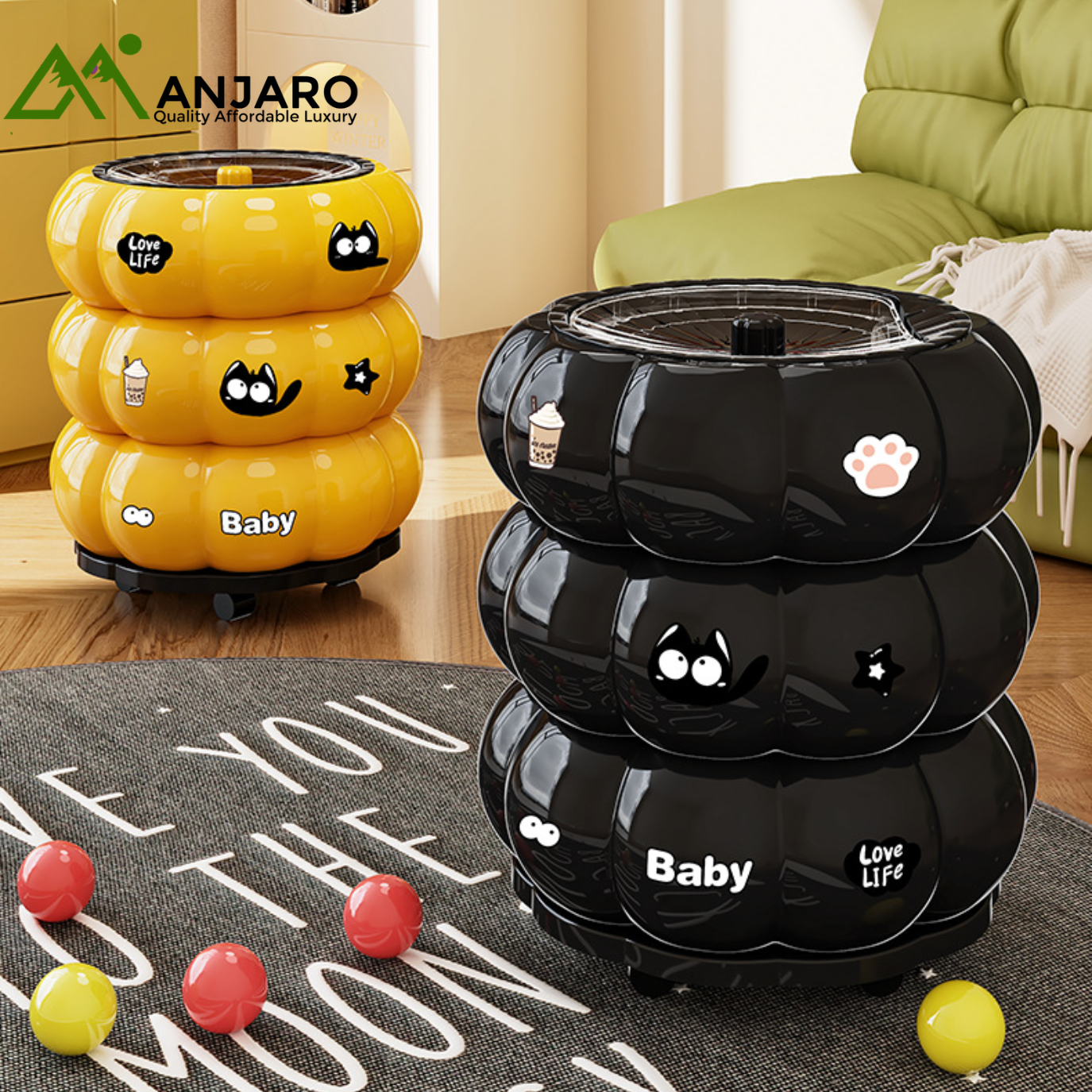 Pumpkin-Shaped Creative Trash Can (Shipping Fee Included)