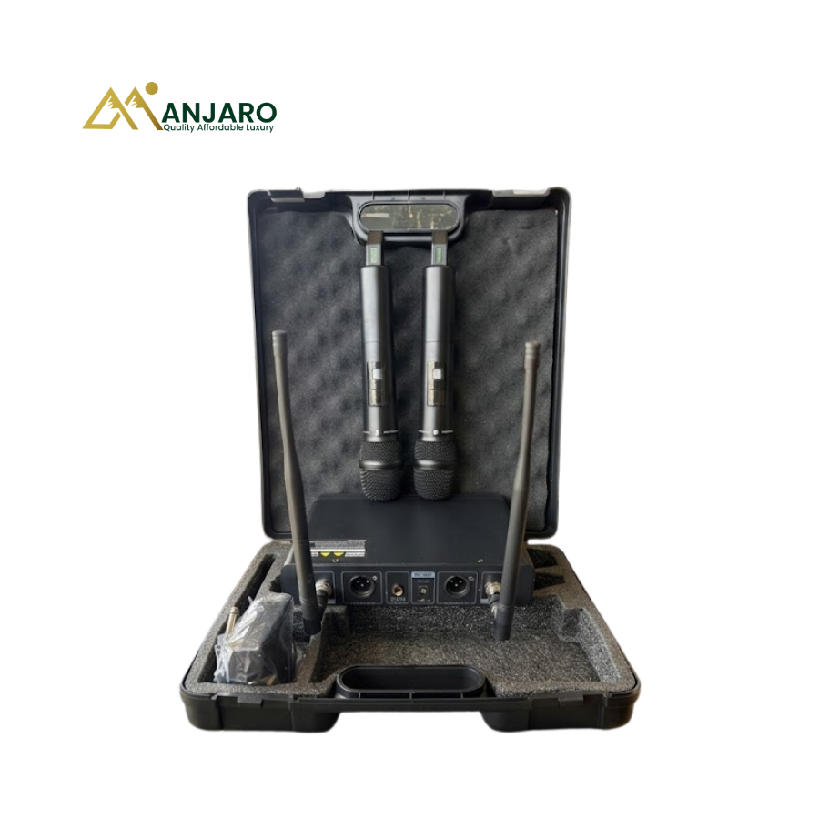 Shure GLXD100X 2-in-1 Wireless Microphone System – Dual UHF Handheld Microphones with Briefcase