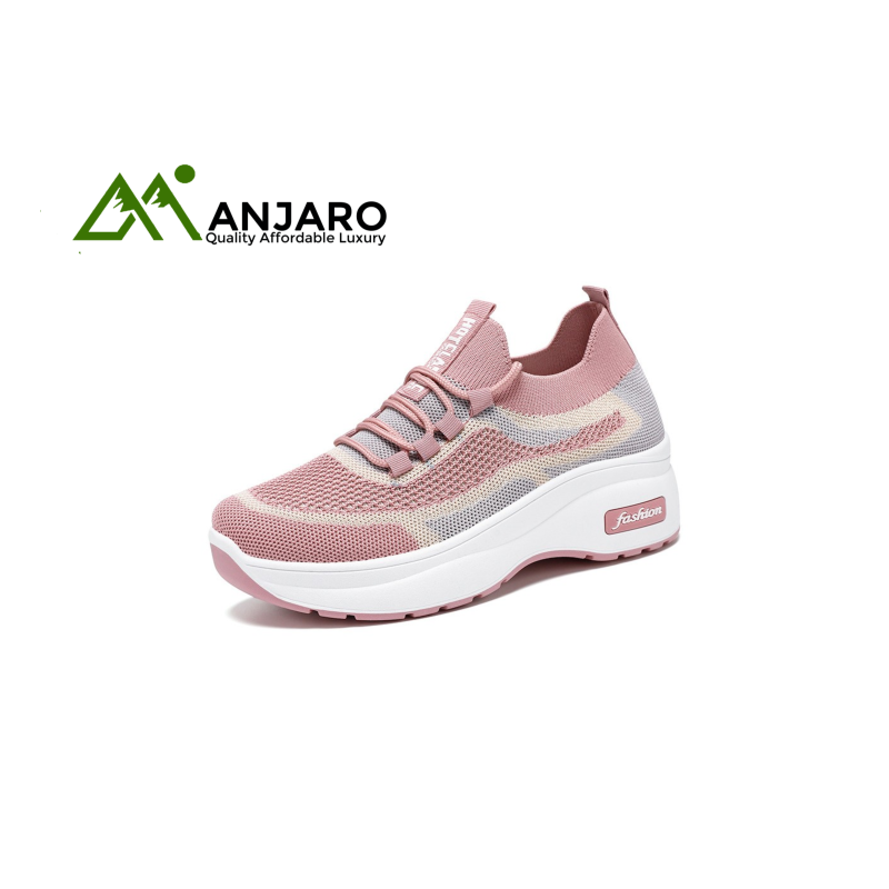 Fashionable Breathable Casual Sneakers – Lightweight Mesh Lace-Up Walking Shoes for Everyday Comfort & Style