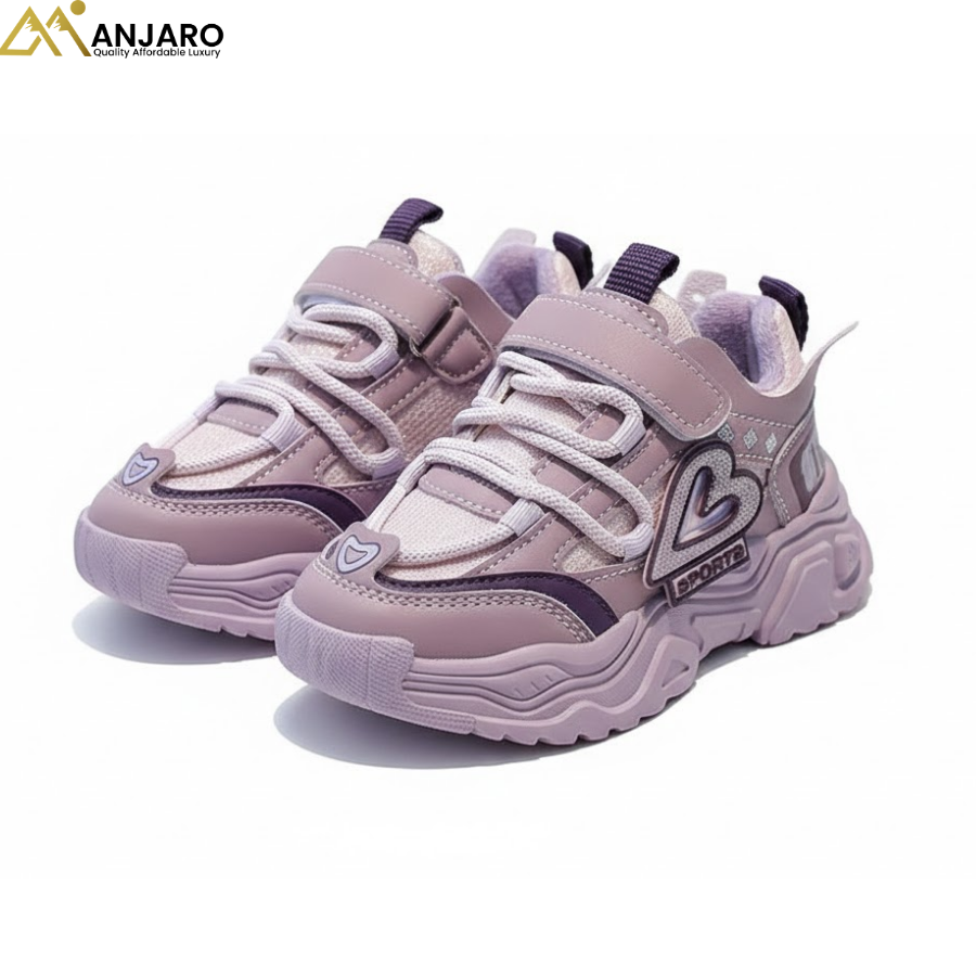 Girls Chunky Sport Sneakers – Size 31 | Stylish Kids Casual Shoes