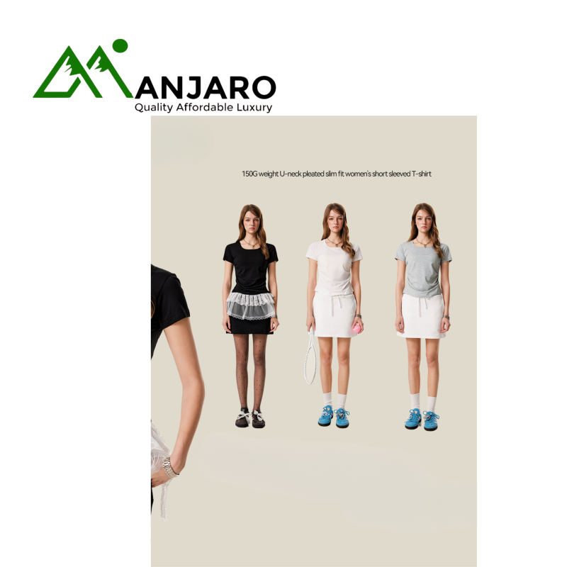 BE Women’s Clothing  Summer Solid Color Square Neck Short Sleeve T-Shirt ( Shipping fee included)