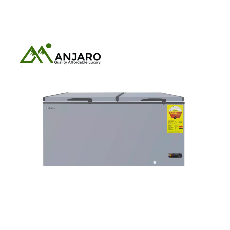 BRUHM Chest Freezer BCS-310MR – 295L, Double Door, Fast Freezing, Lock & Key, Energy Efficient, Silver