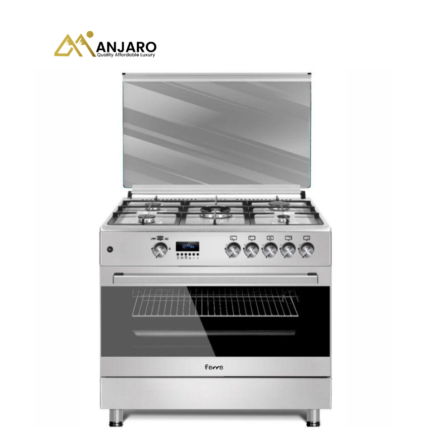 Volcano Ferre 60x90 (6 Burners) Gas Cooker – 4x1, 4x2 & All-Gas Inox Options, Extra-Large Professional Range