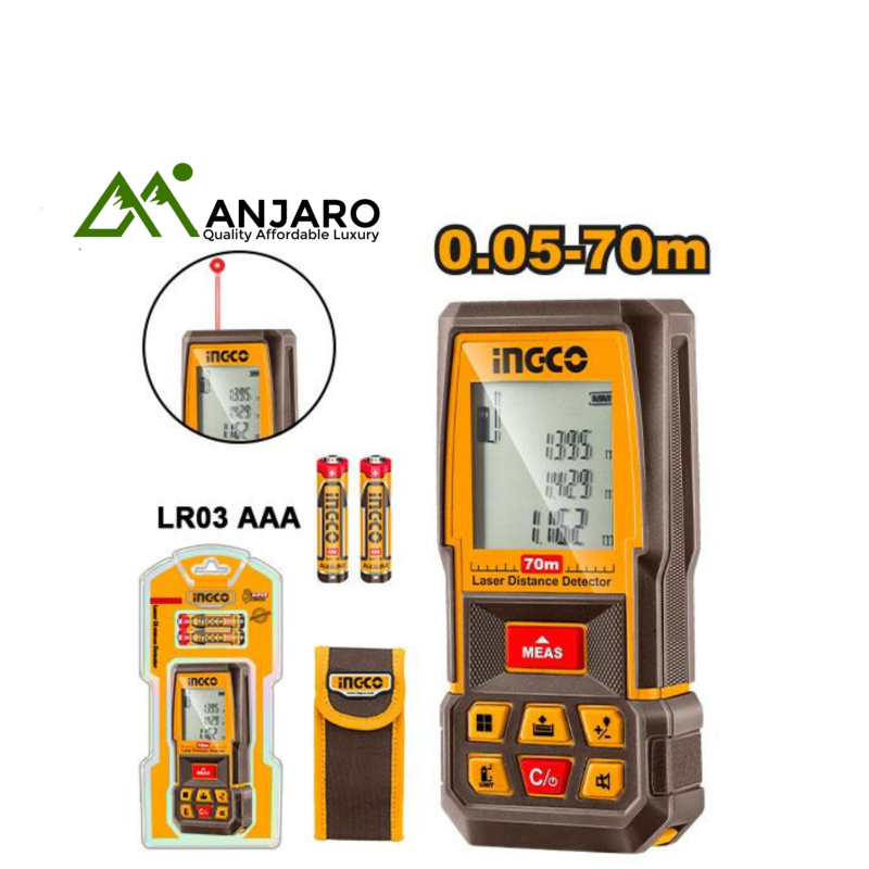 Ingco Laser Distance Detector – 70m Range HLDD0708