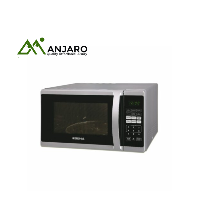 Bruhm BME-25GS 25L Digital Microwave Oven with Grill – Sleek Silver Design for Versatile Cooking
