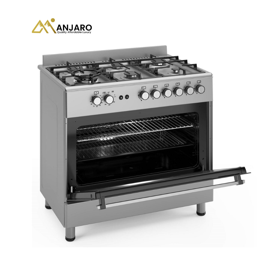 Volcano Ferre 60x90 (6 Burners) Gas Cooker – 4x1, 4x2 & All-Gas Inox Options, Extra-Large Professional Range