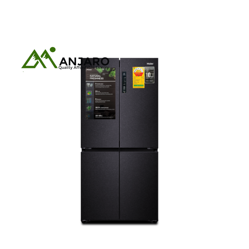 HAIER 468L Double Door Refrigerator – HRF-525MB(NG), Metal Door, Large Capacity, Energy Saving Cooling