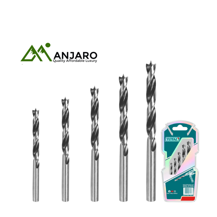 Total TACSD7055 5 Pcs wood drill bits