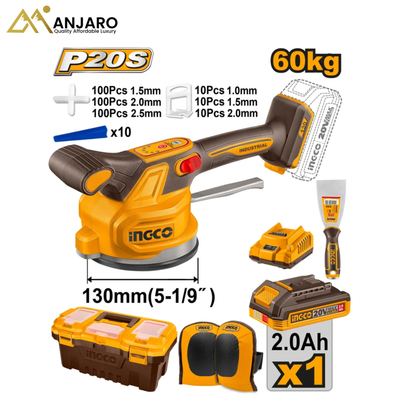 INGCO Cordless Tile Vibration Machine – 130mm  CTVLI20018