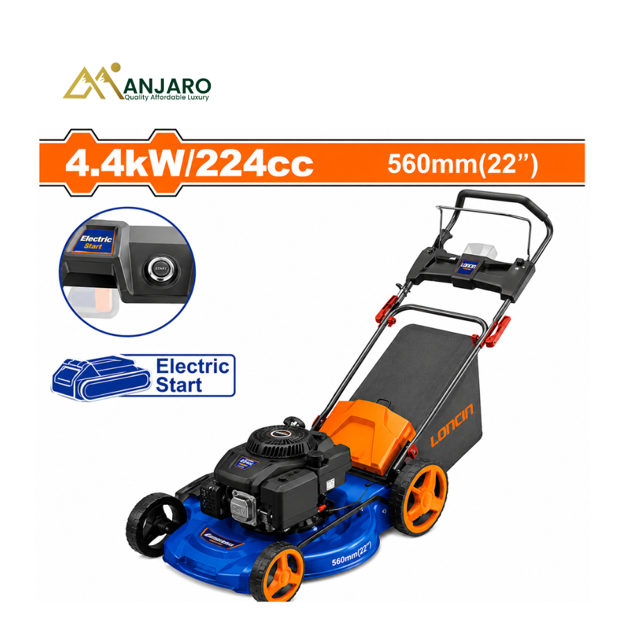WADFOW Gasoline Lawn Mower 4cc 4-Stroke Engine – 22" Cutting Width  WGM6A22