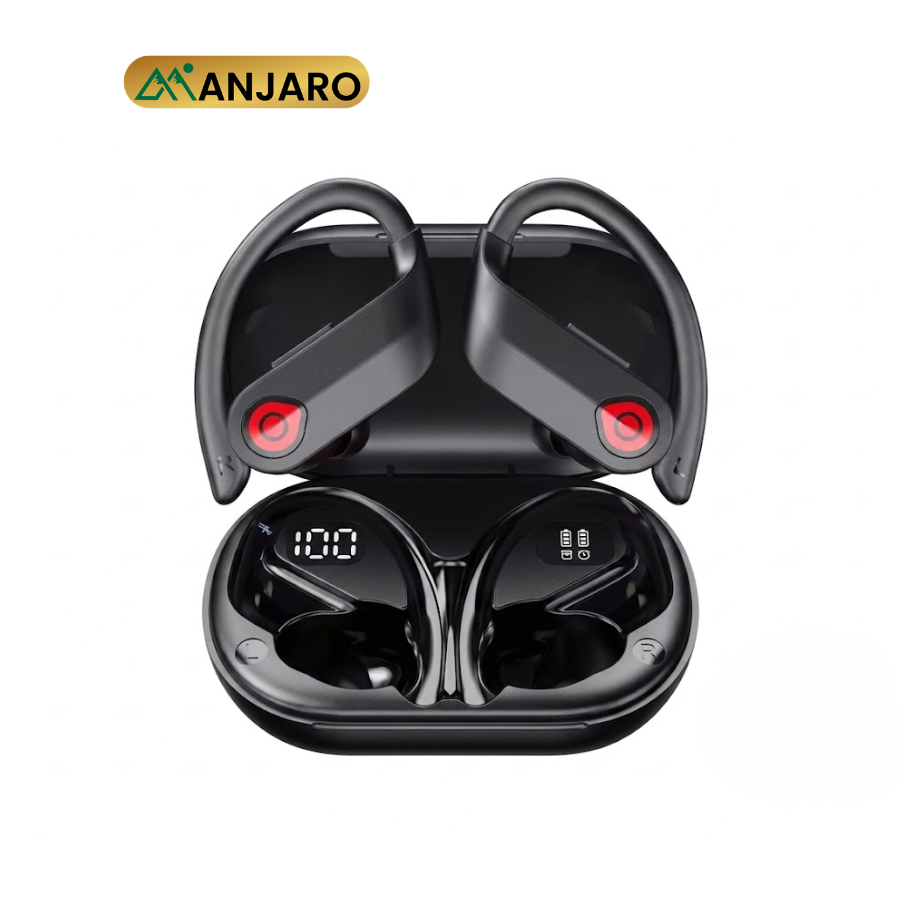 Bluetooth 5.3 Wireless Earbuds with 800mAh Charging Case – Black & White Stereo Earphones Q63-5