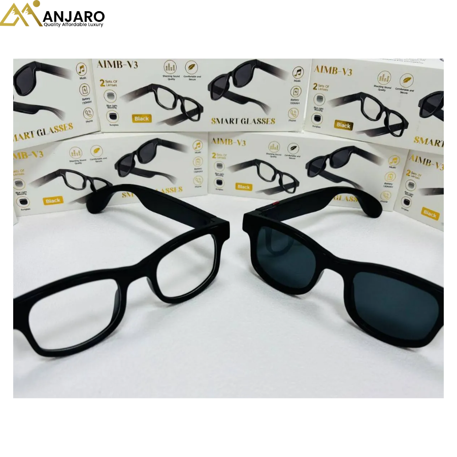 AIMB-V3 Smart Glasses – Bluetooth Audio Eyewear (Black)