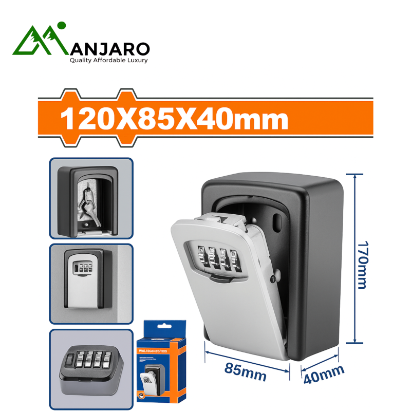 FB1119 4-Digit Combination Key Safe Box