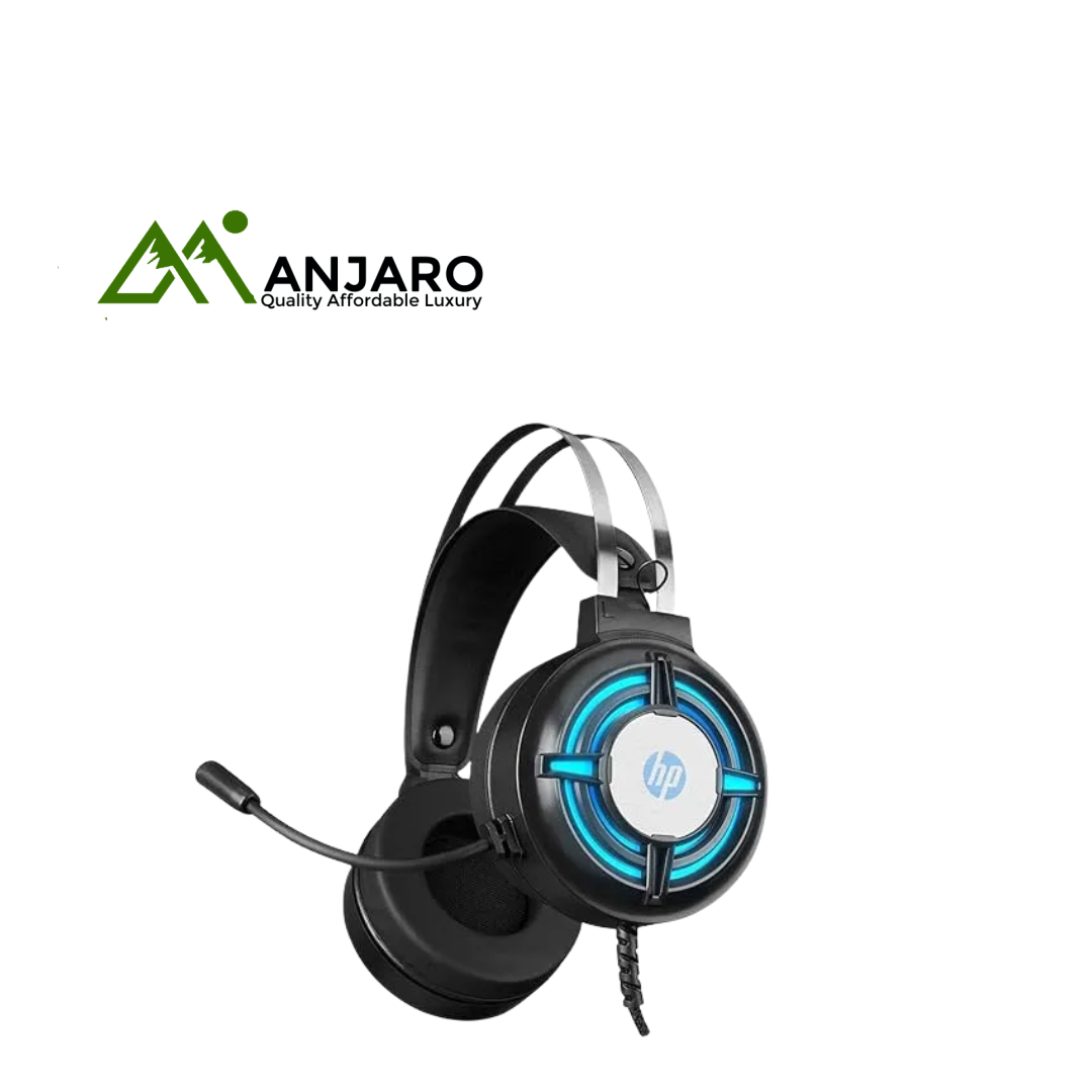 HP H120 Gaming Headset – USB 2-Pin, Stereo Sound, Built-in Mic with Volume Control – Black