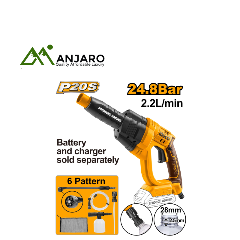 Ingco CPWLI2008 Cordless pressurewasher