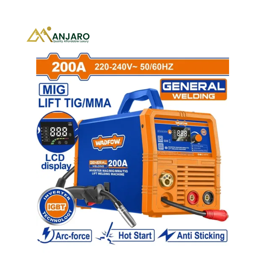WADFOW Inverter MIG MAG MMA Lift TIG Welding Machine – LCD Display – 160A / 200A  WGTM1A16 / WGTM1A20