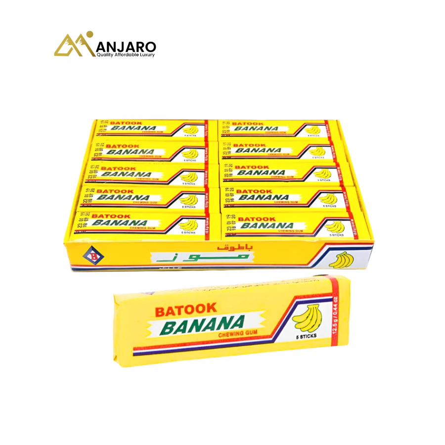 Battok Banana Gum – 20 Pack (Sweet Banana Flavor Chewing Gum)