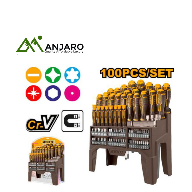 Ingco HKSD10028 100 Pcs screwdriver set
