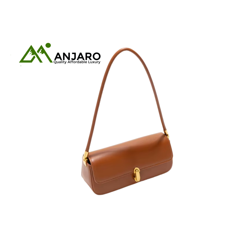 Spring & Summer PU Underarm Shoulder Bag – Simple All-in-One Women’s Handbag with Zip Closure
