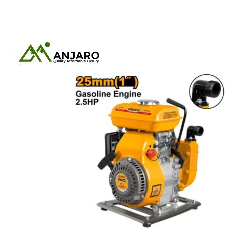 GWP102 Gasoline Water Pump – 1" Port, 2.5HP Engine, 100L/min Flow Capacity