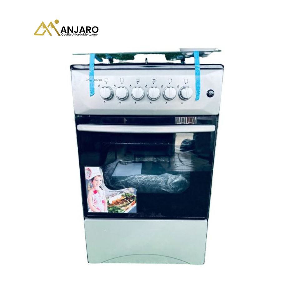 Volcano 50x50 Ionx Gas Cooker – Gray Finish, Auto Ignition, 2 Burners, Easy-to-Clean Surface