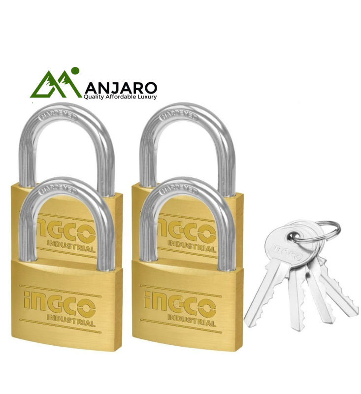 Ingco 4Pcs key-alike brasspadlock set DBPLK4402