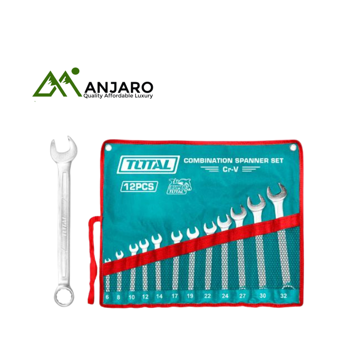 Total  12 Pcs combination spanner set THT1022122
