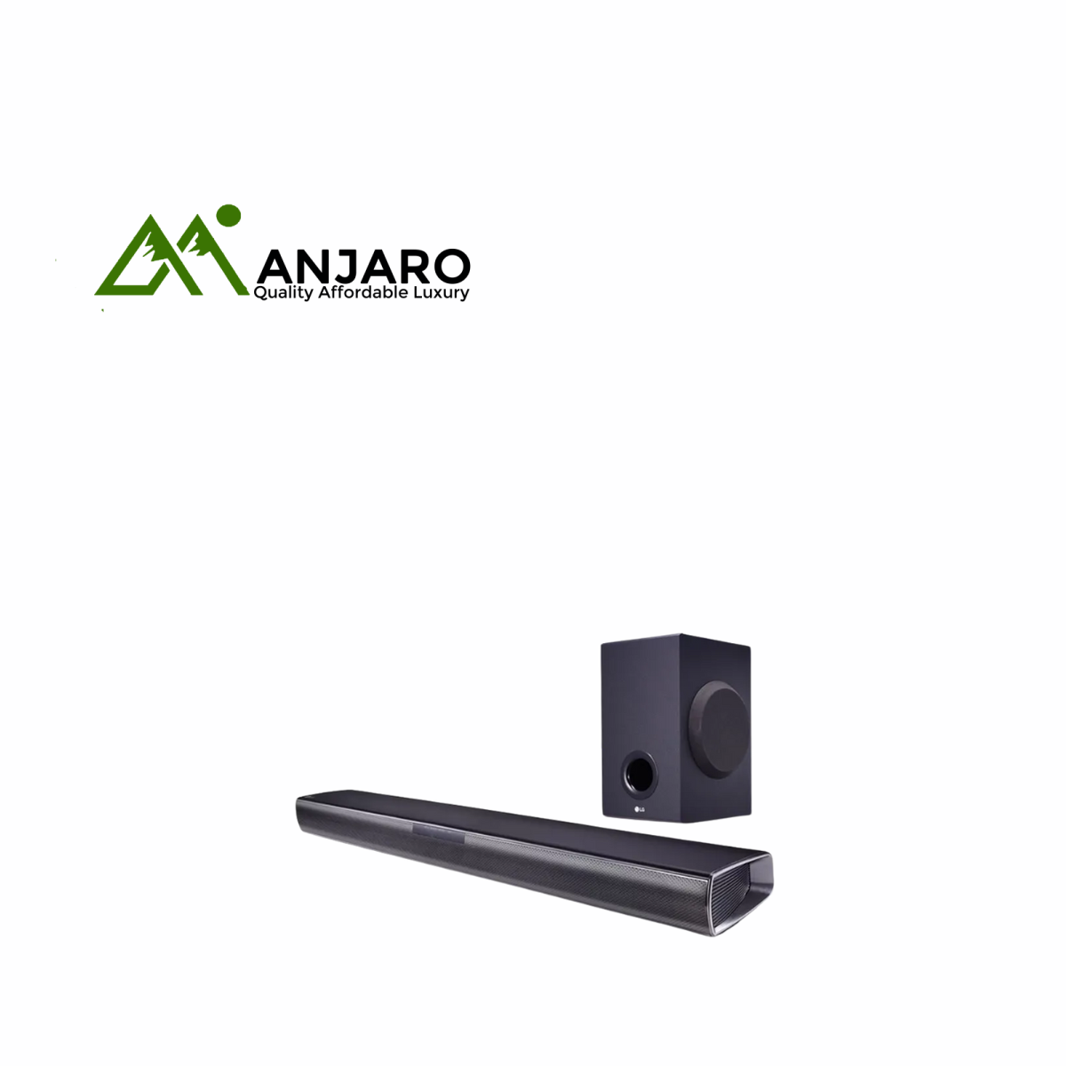 LG SQC1 2.1CH Sound Bar – Powerful Bass, Bluetooth Streaming, Slim Design – Black