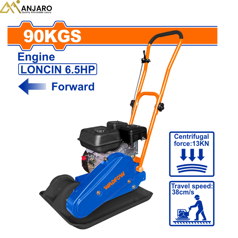 Wadfow Gasoline Plate Compactor – 6.5HP WPM3A090 & WPM3A100