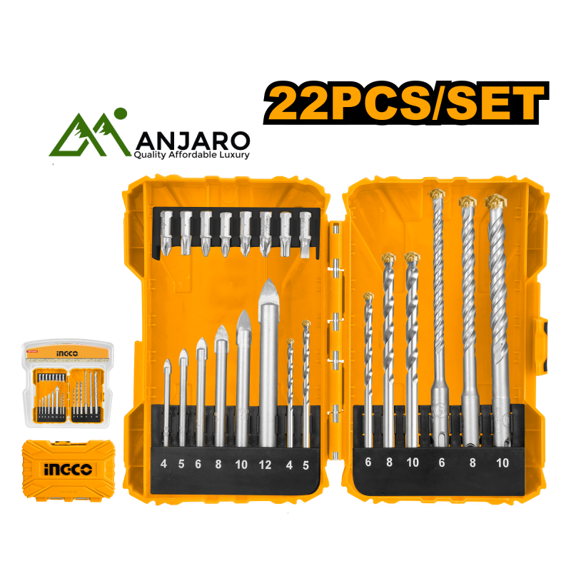 Ingco  22 Pcs drill bits andscrewdriver bits set AKDL12201