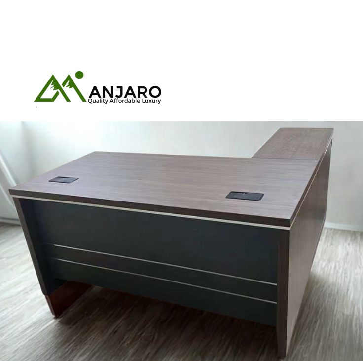 L-Shaped Executive Office Desk – Modern Design with Built-in Storage | Spacious, Sleek & Professional
