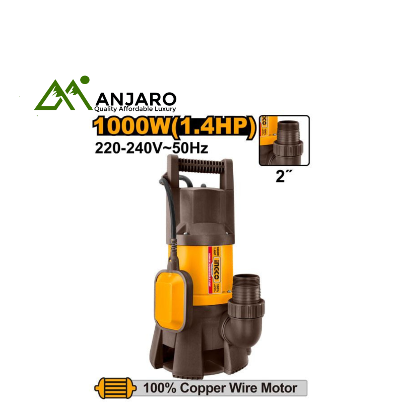 Ingco Sewage Submersible Pump – 1000W (1.4HP)  SPD10001