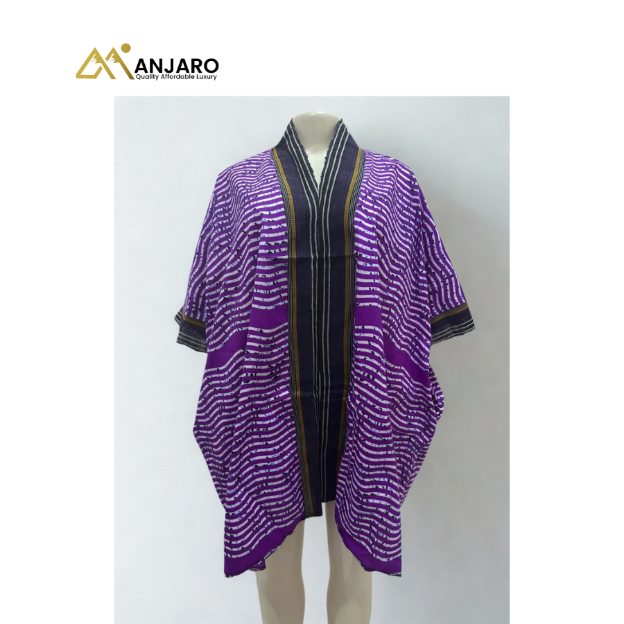 Amethyst Wave Silk-Sheen Bubu – Midnight Indigo Border