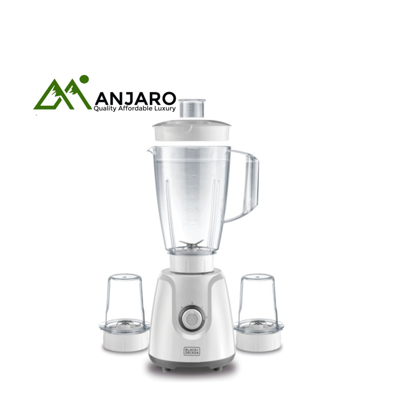 Black & Decker Blender BX4000-B5 – 1.5L Glass Jar, 400W, Stainless Steel Blades, Grinder Attachment