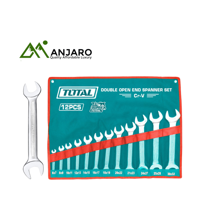 Total  12 Pcs double open end spanner set THT1023121