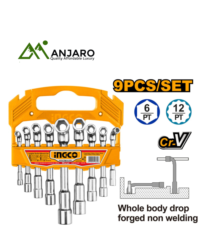 Ingco LASWT0901 L-angled socketwrench set