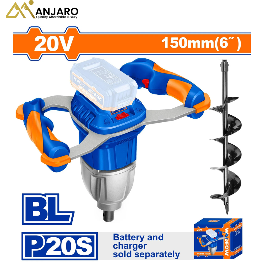 Wadfow Cordless Earth Auger – 20V Brushless Motor WQE15801