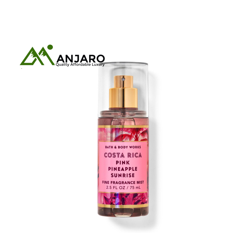 BATH & BODY WORKS Costa Rica Pink Pineapple Sunrise Fine Fragrance Mist – 75ml | Travel-Size Tropical Mist with Sweet Citrus & Pineapple