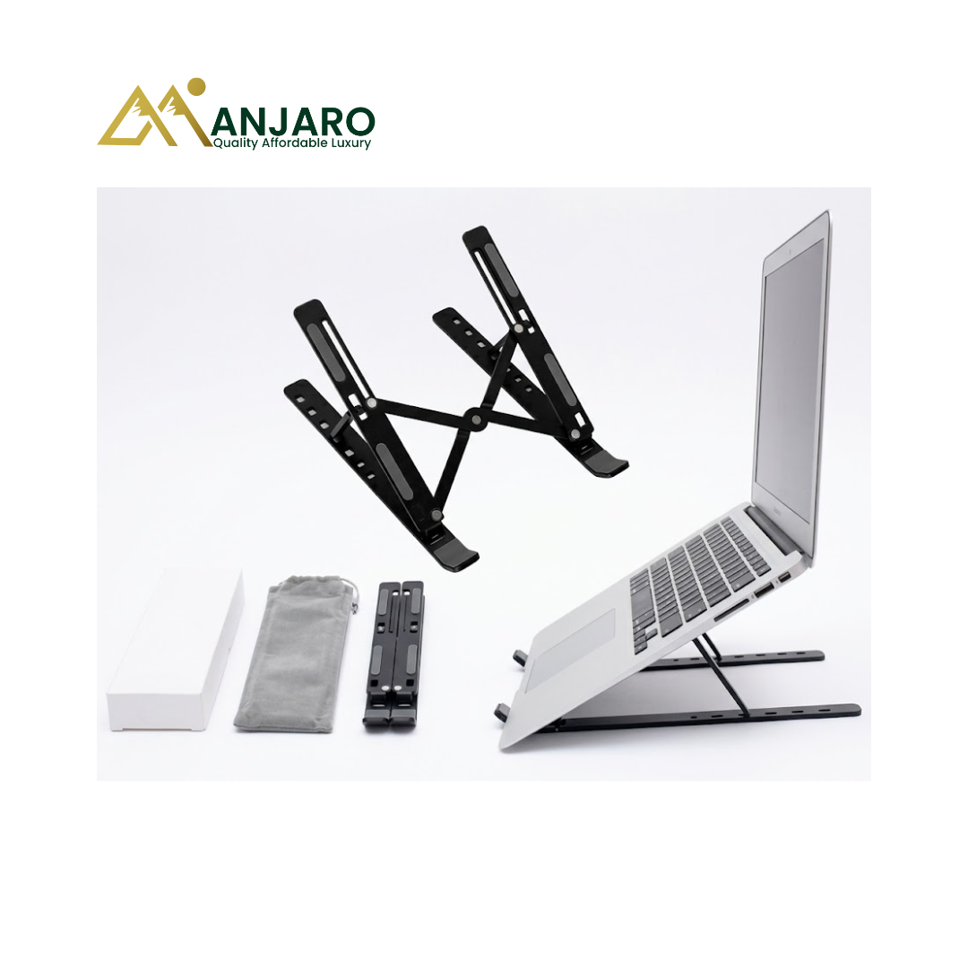 Adjustable Laptop Stand – Ergonomic, Foldable & Portable | For MacBook, Windows Laptops & Tablets