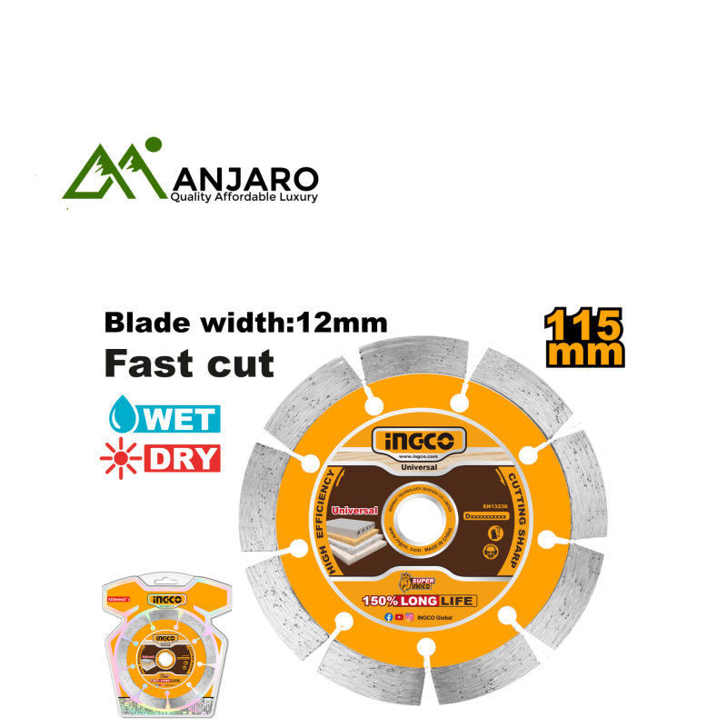 Ingco Dry Diamond Disc – 115mm x 22.2mm DMD0111513