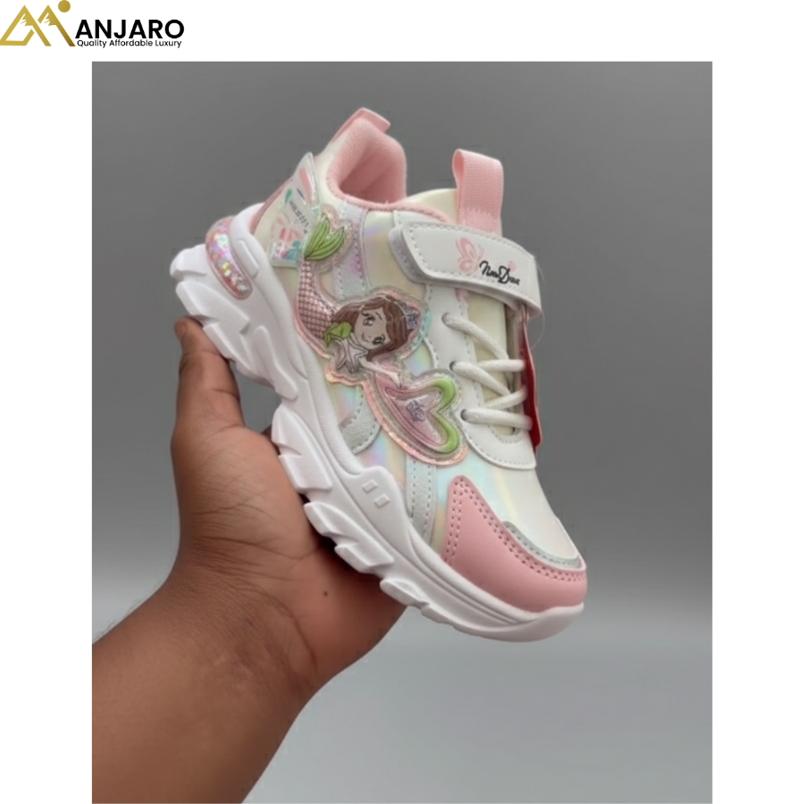 Nova Star Girls Cartoon Sneakers – Pink/White – Size 35