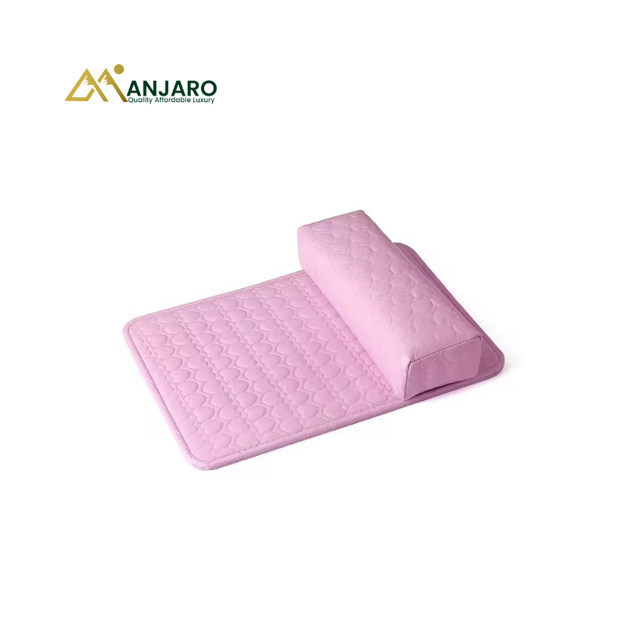 Nail Arm Rest with Mat – Professional Manicure Hand Cushion Support for Comfortable Nail Art & Salon Work