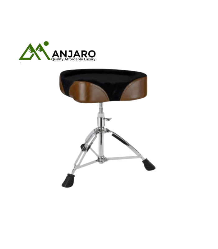 T-801BB Saddle Drum Throne – 28mm Alloy Stand, Leather Sponge Seat, 45–68cm Adjustable Height